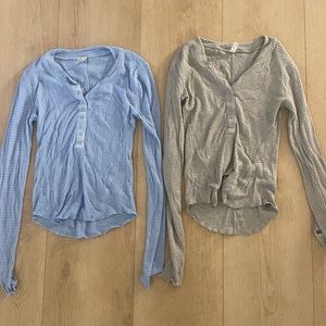 Free people waffle knitt  Henley